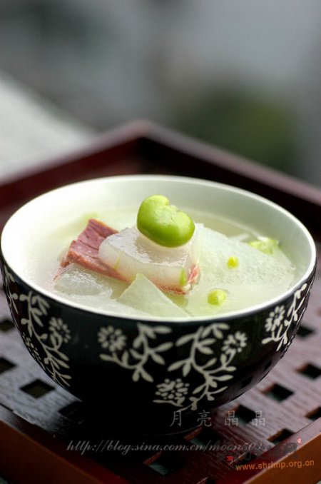 火腿蚕豆冬瓜汤的做法