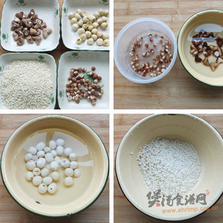 菱角莲子芡实粥的做法