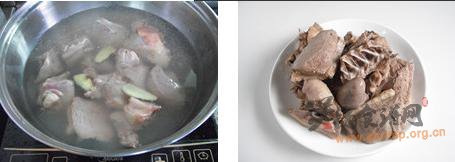 茶菇番鸭煲的做法