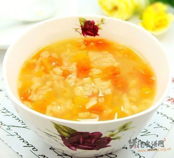 茉莉木瓜香体粥的做法