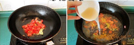 海虹番茄鸡蛋疙瘩汤的做法