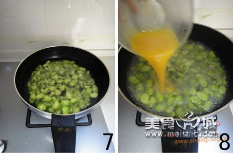 豆米鸡蛋汤的做法
