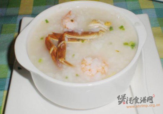 虾仁蟹粥的做法