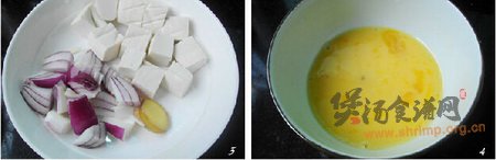 洋葱虾仁豆腐汤的做法