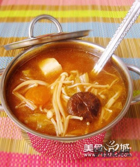 辣白菜豆腐汤的做法的做法