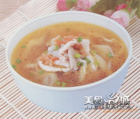 平菇虾米凤丝汤的做法