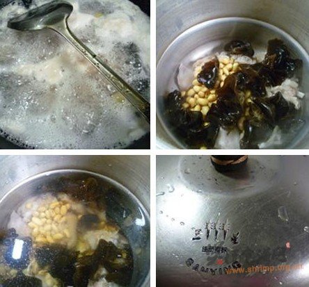 黄豆猪蹄黑木耳汤的做法