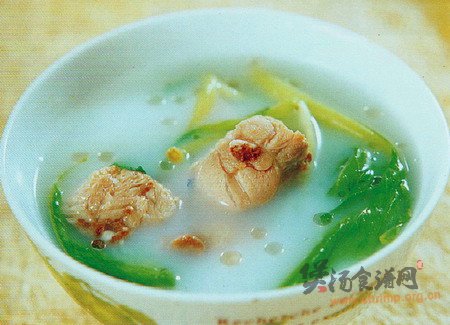 青菜兔肉汤的做法