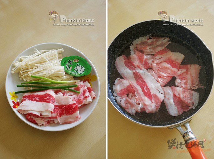 金针肥牛汤的做法