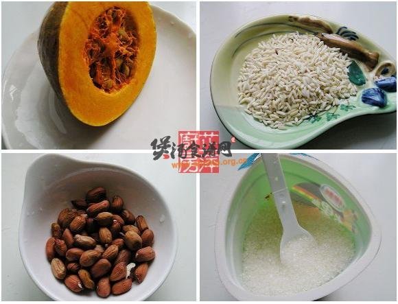 南瓜花生糯米饮的做法
