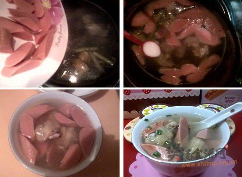 原味鸡骨火腿汤的做法