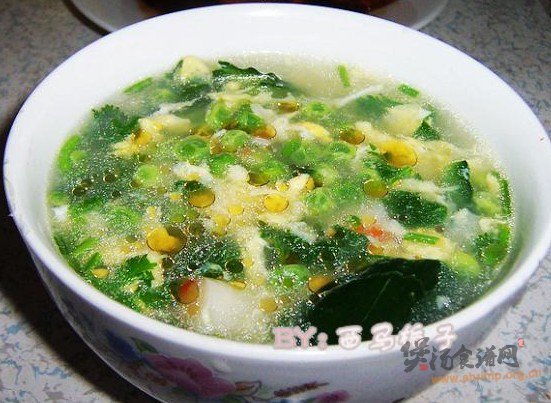 豌豆蛋花汤的做法