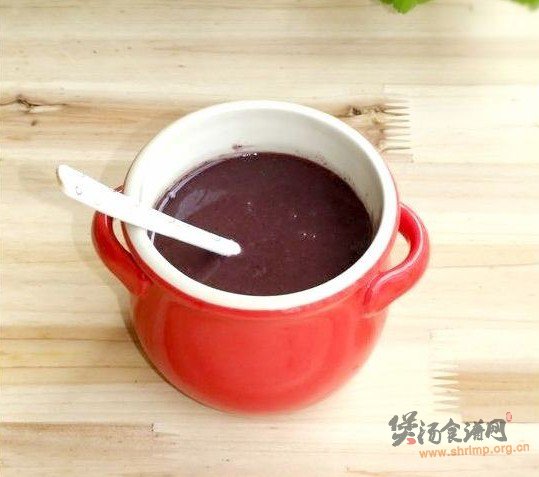 蜜豆黑米糊的做法