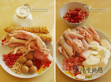 养颜山药杂豆煲鸡脚的做法