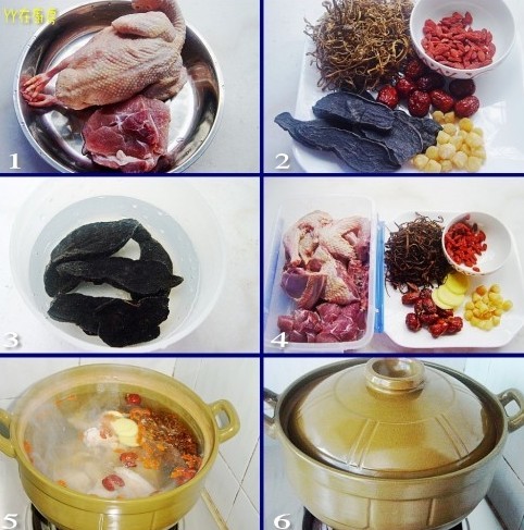 虫草花首乌煲老鸽汤的做法