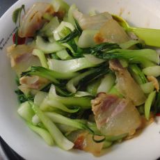 腊肉炒上海青的做法 腊肉炒上海青的做法