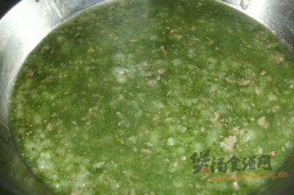 猪肝菠菜粥的做法