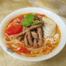 西红柿鸡蛋肉丝面的做法 西红柿鸡蛋肉丝面的做法