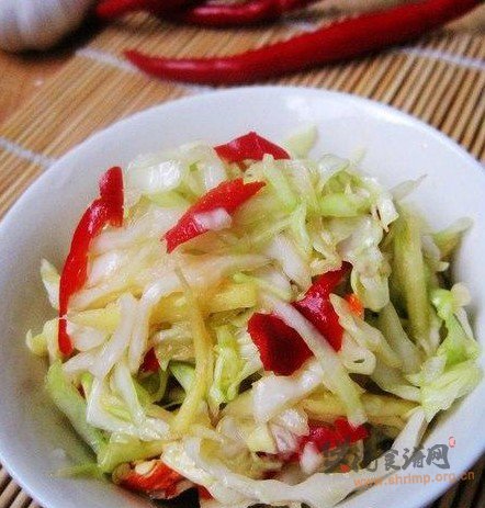 生腌酸辣包菜丝的做法