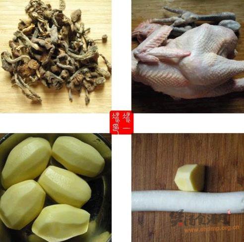 榛蘑土豆炖小鸡的做法