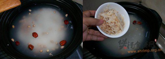 瓦煲莲藕花生粥的做法