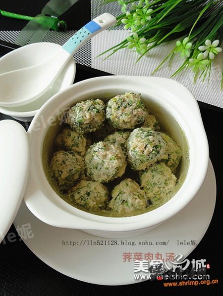 荠菜肉丸汤的做法