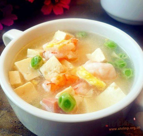 鲜虾豆腐羹的做法
