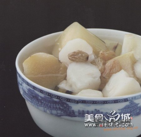 甘蔗马蹄炖葡萄干的做法