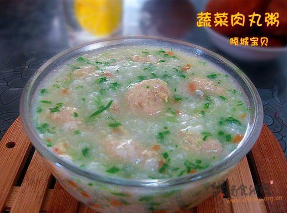 蔬菜肉丸粥的做法