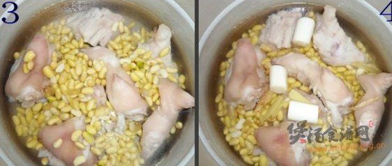 黄豆煲猪蹄的做法