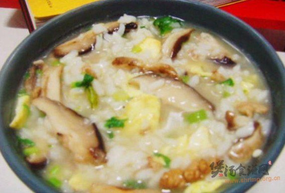 香菇肉蛋粥的做法