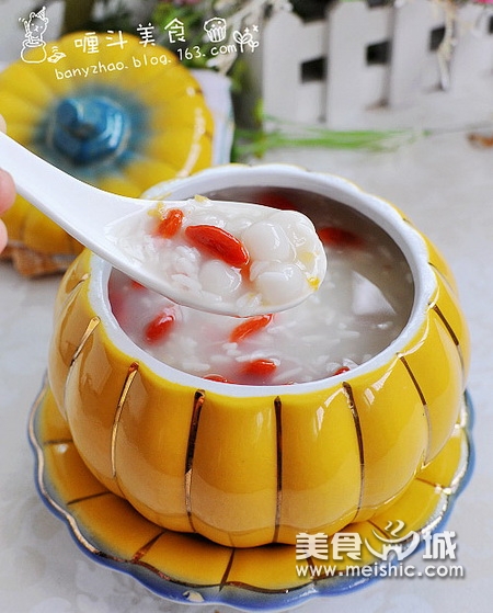 桂花米酒圆子羹的做法