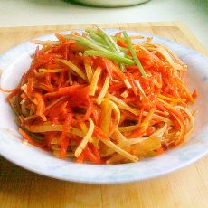 凉拌香辣红萝卜豆腐丝的做法 凉拌香辣红萝卜豆腐丝的做法