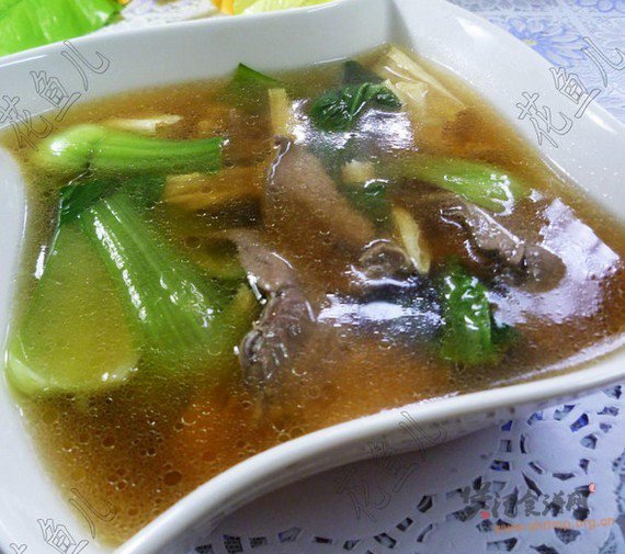青菜腐竹猪心汤的做法