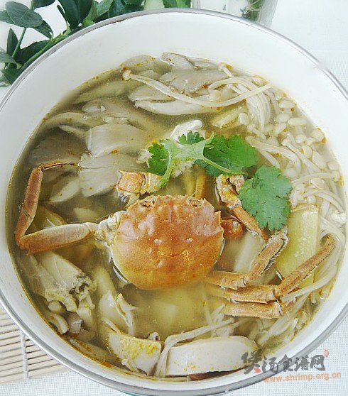 菌菇蟹汤的做法