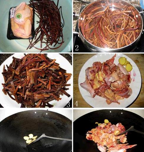 小鸡炖干厥的做法