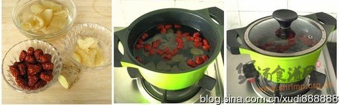 姜香红枣炖花胶的做法