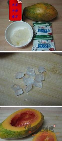 冰糖银耳牛奶炖牛瓜的做法