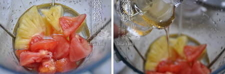 菠萝西红柿鲜汁的做法