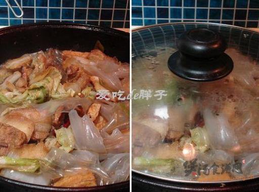 猪肉白菜豆腐炖粉皮的做法
