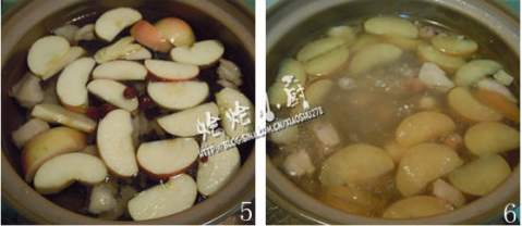 苹果川贝鸡汤的做法