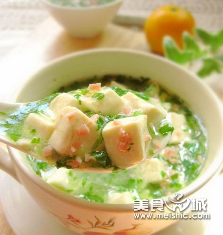 翡翠豆腐羹的做法