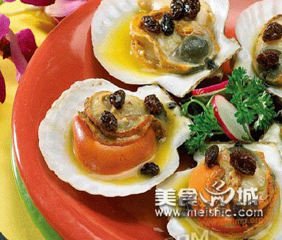 鲜贝芒果汁的做法