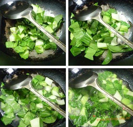 煎鸡蛋青菜年糕汤的做法