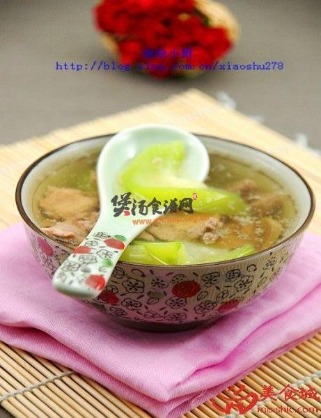 (2)丝瓜猪肝瘦肉汤的做法