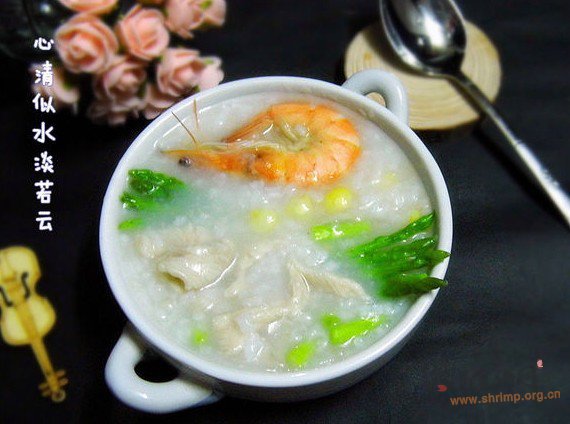 芦笋滑鸡粥的做法