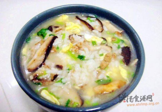 香菇肉蛋粥的做法