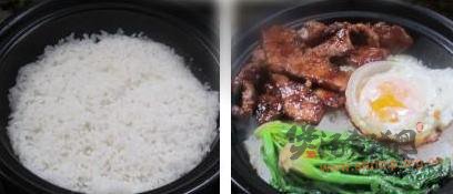黑椒猪排煲仔饭的做法