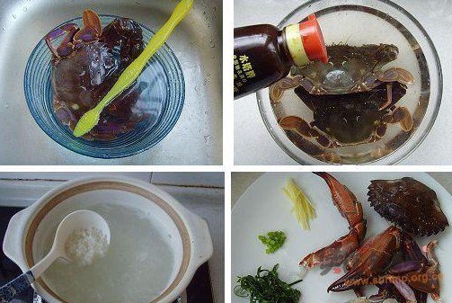 海蟹粥的做法