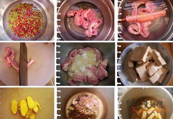 红绿豆粉肠豆腐汤的做法